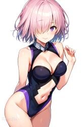 1girls ai_generated big_breasts breasts cute fate/grand_order fate_(series) female female_focus female_only large_breasts mash_kyrielight medium_breasts petite pink_hair renajin short_hair solo solo_female solo_focus