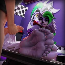 1boy 1boy1girl 1girls 3d 3d_(artwork) 3d_artwork 3d_model 5_toes absurd_res anthro barefoot big_feet canid canine canis colored_nails duo feet feet_on_table feet_up female five_nights_at_freddy's five_nights_at_freddy's:_security_breach fnaf foot_fetish foot_focus green_nails green_toenails hair hi_res human humanoid kenaga long_nails long_toenails looking_at_foot male male/female mammal masturbation meaty_soles nails presenting_feet roxanne_wolf_(fnaf) scottgames sharp_toenails smile steel_wool_studios tail toe_claws toenail_polish toenails toes wolf wrinkled_feet wrinkled_soles