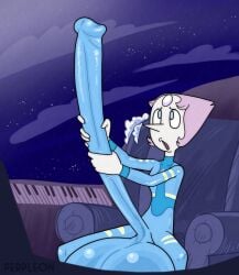 1futa alien balls bodysuit clothed clothing erection extremely_long_penis futa_only futanari gem_(species) huge_balls huge_cock humanoid humanoid_penis hyper hyper_balls hyper_penis long_penis masturbation mostly_clothed oversized_balls pearl_(steven_universe) penis perpleon sitting solo steven_universe two-handed_masturbation very_long_penis