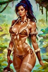 1female 1girl 1girls abs ai_generated big_breasts black_hair black_hair_female breast_focus chest_focus closed_eyes dark-skinned_female dark_hair dark_skin ear_piercing ear_piercings ear_ring ear_rings earring earrings female female_abs female_focus forehead_gem forehead_jewel forest forest_background gem_on_forehead hi_res high_res high_resolution higher_resolution_available highres jewel_on_forehead jungle jungle_background large_breasts league_of_legends leopard_print leopard_print_bikini lipstick long_hair long_hair_female mrsroarke nidalee ponytail ponytail_female riot_games skimpy skimpy_bikini skimpy_clothes skimpy_costume skimpy_outfit skimpy_panties skimpy_swimsuit skimpy_swimwear skimpy_underwear solo solo_female sweat sweatdrop sweatdrops sweating sweating_profusely tooth_necklace tribal_markings tribal_tattoo tribal_tattoos