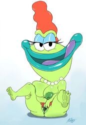 1girls amphibian beverly_bighead female female_only frog milf nickelodeon nipples pdxyz rocko's_modern_life tagme vagina