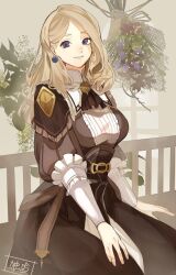 1girls alternate_costume alternate_hairstyle artist_request blonde_hair female female_only fire_emblem fire_emblem:_three_houses fire_emblem_warriors:_three_hopes mercedes_von_martritz nintendo official_alternate_costume official_alternate_hairstyle source_request