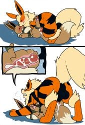 ai_generated arcanine bondage breeding cum_dripping cum_inside eevee feral feral_on_feral knot knotted knotting mating mating_press nai_diffusion novelai pokemon pokemon_(species) request restrained rope size_difference tied_up