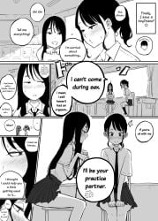 2girls asking_for_sex best_friends english english_text pandacorya practice_sex right_to_left school_uniform schoolgirls students tagme yuri