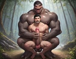 2boys abs ai_generated alien alien/human anal anal_sex anthro anthro_dominating_human arm_hair balls bara big_balls big_dom_small_sub big_muscles big_nipples big_pecs big_penis booster_rex brown_body brute_(halo) chest_hair daddy dilf dominant dominant_anthro dominant_male duo erect_nipples erection frottage gay halo_(series) handjob handjob_while_penetrating huge_balls huge_cock huge_muscles huge_nipples huge_pecs human human_on_anthro human_penetrated hunk interspecies larger_anthro larger_male male male/male male_only muscular muscular_anthro muscular_male navel nipples nude pecs penetration penis penis_in_ass sex signature size_difference smaller_human smaller_male smaller_penetrated submissive submissive_human submissive_male tusks xenophilia yaoi