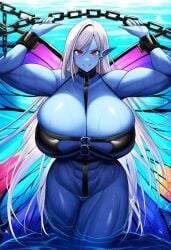 1female 1girls ai_generated akashiya_moka big_boobs big_breasts big_hips big_tits blue_skin blue_skinned_female curvy curvy_body curvy_female curvy_figure dan16369336 female female_only huge_hips long_hair long_hair_female muscular muscular_female narrow_waist purple_pupils rosario+vampire shonen_jump shueisha silver_hair silver_hair_female sole_female tagme tagme_(artist) tagme_(series) twitter_link wings