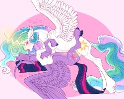 alicorn bodily_fluids closed_eyes cum cum_in_pussy cum_inside cum_string cutie_mark duo ears_back ears_down equid equine eyelashes feathered_wings feathers female fluffy friendship_is_magic from_front_position fur futanari fuzzy genital_fluids glowing hasbro heart_symbol hooves horn horse intersex intersex/female legs_up long_horn looking_pleasured lying magic mammal mane missionary_position moan my_little_pony mythological_creature mythological_equine mythology on_back on_top open_mouth penetration pivoted_ears pony princess_celestia_(mlp) purple_body purple_fur saliva saliva_string sex side_view simple_background size_difference snowberry sparkles tears text twilight_sparkle_(mlp) vaginal_penetration white_body white_fur wings