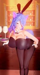 1girls 3d alcohol ass bar big_ass big_breasts big_thighs blue_hair bowtie breasts bunny_ears bunnysuit cat_ears cat_tail catgirl clothing condom_wrapper deluxe_rosie eyes_visible_through_hair female female_only fully_clothed hourglass_figure huge_breasts impossible_clothes indie_virtual_youtuber large_breasts leaning_forward looking_at_viewer multicolored_hair pantyhose rosie_(vtuber) smile tan-skinned_female tan_body tan_skin tight_clothing virtual_youtuber waitress wine_glass yellow_eyes