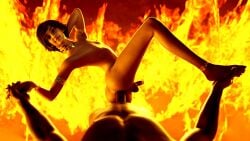 2boys 3d anal anal_sex androgynous arabian ass black_hair black_penis brown_eyes brown_skin exotic exotic_dancer femboy fire flames hand_holding holding_foot large_penis legs legs_apart looking_at_viewer male_penetrated male_penetrating_male otoko_no_ko pov pov_eye_contact short_hair size_difference tiny_penis torappukojo wallpaper