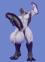 3d_(artwork) abs absurd_res anthro avian balls beak ben_the_penguin biceps big_balls big_muscles big_penis bird digital_media_(artwork) erection flexing flexing_bicep genitals hair hi_res huge_balls huge_cock huge_muscles humanoid_genitalia humanoid_penis hyper hyper_balls hyper_genitalia hyper_penis king_penguin male muscular muscular_anthro muscular_arms muscular_male nude pecs penguin penis solo zawn