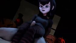 1boy 1girls 3d animated black_hair cfnm clothed_female_nude_male female hotel_transylvania jinouga97 lowres male mavis_dracula no_sound penis sex sony_pictures_animation source_filmmaker straight striped_legwear tagme thigh_sex video