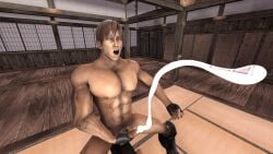 3d 3d_(artwork) abs big_arms big_cumshot big_dick big_pecs big_penis cum cumshot dasalove dead_or_alive dojo dominant_male domination green_eyes male_only muscular muscular_male ninja ninja_gaiden render ryu_hayabusa sfm source_filmmaker team_ninja