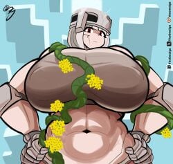 1girls armor armored_female armored_gloves big_breasts breasts breasts_bigger_than_head clothed clothing female flower gigantic_breasts gloves gray_hair grey_skin huge_breasts hyper hyper_breasts iron_golem_(minecraft) looking_at_viewer mcyt minecraft minecraft_youtubers mob_talker muscular muscular_female red_hair rule_63 scar scar_on_face short_hair sole_female solo tall tall_female taller_female theomaiga thick_thighs thighs twitch twitch.tv twitch_streamer twitter twitter_username youtube youtuber youtubers