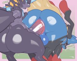 2025 artist_name ass balls big_butt colored dated digital_drawing_(artwork) digital_media_(artwork) english_text erection femboy foreskin frumples genitals hi_res huge_butt huge_thighs humanoid_genitalia humanoid_penis mammal nintendo nude open_mouth penile penis pokemon pokemon_(species) shaded signature simple_background smile tail text thick_thighs wide_hips