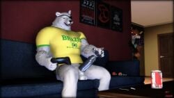 16:9 3d_(artwork) after_masturbation anthro balls bear being_watched beverage bodily_fluids brazil canid canine clothed clothing controller cum digital_media_(artwork) duo epic_games eye_patch eyewear fennix_(fortnite) fortnite fox furniture game_controller gaming genital_fluids genitals hi_res looking_at_another male male_only mammal on_sofa pantsless partially_clothed penis playing_video_game polar_bear polar_patroller shirt sitting sitting_on_sofa sky_chaser smile soda sofa source_filmmaker_(artwork) topwear ursine watching_from_afar widescreen