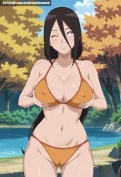 ai_generated aindroidparanoid ass aunt big_ass big_breasts bikini boruto:_naruto_next_generations breasts breasts_out brown_hair busty byakugan cameltoe cleavage curvy dojo fat_ass female female_only grabbing_own_breast hips huge_ass huge_breasts hyuuga_hanabi large_breasts narrow_waist naruto naruto_(classic) naruto_(series) naruto_shippuden ninja nipples outdoors silver_eyes squeezing_breast stable_diffusion straight_hair swimsuit taller_girl voluptuous wide_hips