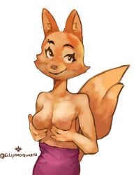 diane_foxington fox fox_ears fox_girl furry furry_female furry_only furry_tail grabbing_own_breast the_bad_guys white_hair