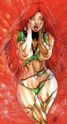 curvy_figure jean_grey lewd marvel marvel_comics marvel_girl phoenix_(x-men) red_hair redhair ripped_clothing sexy shy x-men