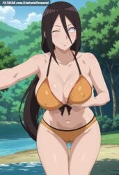 ai_generated aindroidparanoid ass aunt big_ass big_breasts bikini boruto:_naruto_next_generations breast_grab breasts breasts_out brown_hair busty byakugan cameltoe cleavage curvy dojo fat_ass female female_only hips huge_ass huge_breasts hyuuga_hanabi large_breasts narrow_waist naruto naruto_(classic) naruto_(series) naruto_shippuden ninja nipples outdoors silver_eyes squeezing stable_diffusion straight_hair swimsuit taller_girl voluptuous wide_hips