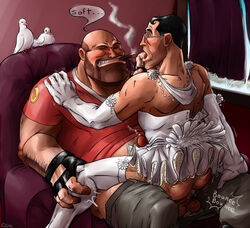 2boys adorable after_wedding anal anal_sex archimedes archimedes_(team_fortress_2) ass bird body_hair bridal_lingerie bride bride_and_groom butt canon_couple cigar crossdressing cute dove doves finger_in_mouth gay heavy_(team_fortress_2) heavy_weapons_guy love lovers male male_focus male_only manly_crossdresser medic medic_(team_fortress_2) multiple_boys penetration pigeon romantic romantic_couple romantic_sex sex shaking size_difference smoke smoking team_fortress_2 wedding wedding_attire wedding_clothing wedding_dress wedding_gloves wedding_lingerie wedding_night wedding_ring_removed wedding_with_cock wholesome yang yangpuppy yaoi