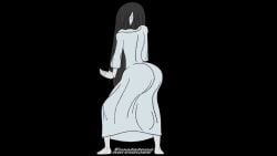 1girls animated ass big_ass big_butt black_eyes black_hair butt fat_ass fat_butt female female_only fully_clothed ghost gif huge_ass huge_butt kurotatsuo looking_at_viewer looking_back looking_back_at_viewer ringu sadako_yamamura solo the_ring thick_ass thick_butt twerking wip yamamura_sadako