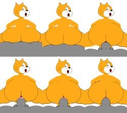 anal_sex anon big_ass big_butt non-human non-human_only open_mouth scratch_(application) scratch_cat sprite_sheet suprised_expression toony transparent_background