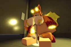 1boy 1girls 3d anthro arm_grab breast_grab cock cum cum_in_pussy cum_inside cum_leaking cum_leaking_out_of_pussy fashui_(kaiju_paradise) female from_behind_position furry human kaiju_paradise lactating male male/female ravenuwu roblox roblox_game robloxian self_upload sex tagme vaginal_penetration vaginal_sex yellow_nipples yellow_pussy