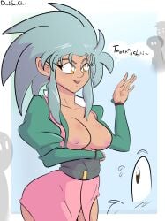 breasts davidsanchan female female_only nipples ryoko_hakubi tagme tenchi_muyo!