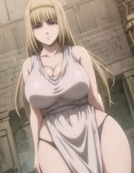 ai_generated ancient_greek_clothes attack_on_titan big_breasts greco-roman_clothes greek_clothes milf panties thong wide_hips ymir_fritz