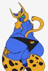 anthro anus armor ass backsack balls big_butt blush butt_grab cheetah cheetor clothing clothing_aside cute_fangs felid feline freckled_butt freckled_face freckles freckles_on_shoulders furry_ears genitals green_eyes hand_on_butt hasbro headgear heart_symbol helmet hi_res humanoid jogstash lgbt_pride looking_at_viewer looking_back male mammal panties panties_aside penis presenting presenting_anus presenting_hindquarters pride_color_clothing pride_colors smile solo solo_male spots tail takara_tomy thick_thighs transformers transformers:_beast_wars transformers_cyberverse underwear underwear_aside