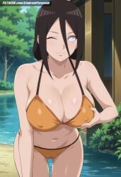 ai_generated aindroidparanoid ass aunt bent_over big_ass big_breasts bikini boruto:_naruto_next_generations breast_grab breasts breasts_out brown_hair busty byakugan cameltoe cleavage curvy dojo fat_ass female female_only hips huge_ass huge_breasts hyuuga_hanabi large_breasts massive_breasts narrow_waist naruto naruto_(classic) naruto_(series) naruto_shippuden ninja nipples outdoors silver_eyes stable_diffusion straight_hair swimsuit taller_girl voluptuous wide_hips