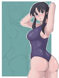 1female ameh_li ass azumanga_daiou nyamo_minamo_kurosawa swimsuit