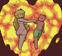 big_ass bikini breasts bubbles lava okami_tomato pink_bikini princess_peach super_mario_bros. super_mario_bros._wonder swimming tomato_(okami_tomato) wholesome wonder_flower