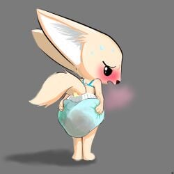 aggretsuko diaper diaper_fetish fenneko fox scat