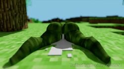 3d animated big_ass chubby chubby_female creeper creeper_(minecraft) cum cum_drip cum_dripping cum_in_pussy cum_inside curvy curvy_female eating_pussy forest herobrine lifting minecraft sex tagme video