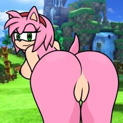 1female amy_rose artist_request big_ass breasts kayser2001 nude_female sega sonic_(series)