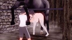 1animal 1girls animated bestiality horse horsecock netorare zoophilia