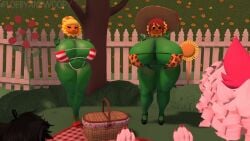 2boys 2girls 3d 3d_animation animated anthro bikini bouncing_ass bouncing_balls bouncing_breasts flower foursome group group_sex lobbyandwoopy lovey_pie mating_press music outdoors picnic plant plap_(sound) second_life snacky_pie sound sunflower swimsuit tagme thrusting video