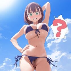 ai-chan_(tawawa) ai_generated bikini getsuyoubi_no_tawawa humiliation non-web_source pubic_hair swimsuit