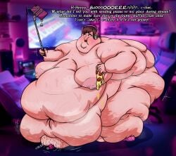 bbw burp burping cellulite d.va dialogue double_chin fat fat_arms fat_ass fat_belly fat_butt fat_face fat_female fat_fetish fat_folds fat_rolls fat_thighs fat_woman fupa morbidly_obese morbidly_obese_female nipples nude nude_female obese obese_female out_of_breath overwatch pizza skelesoda ssbbw sweat sweatdrop sweating sweaty sweaty_body ussbbw vibrator