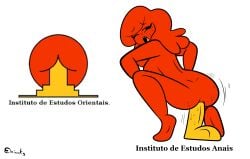 anal_insertion ass breasts dildo essiecks female female female_only first_porn_of_franchise instituto_de_estudos_orientais red_hair red_skin