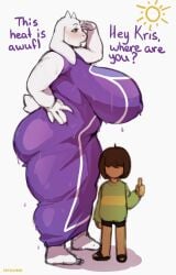 big_ass big_breasts breasts bubble_butt deltarune female goat_mom huge_ass huge_breasts kris_(deltarune) kris_(light_world_form) kris_dreemurr male milf petroverr thick_thighs toriel undertale waifu wide_hips