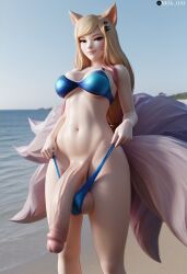 3d ahri ai_generated futanari futanari league_of_legends milk_itai