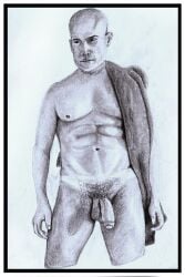 birthday_suit fitartmodel gay gay_male hand_drawn handdrawn handdrawn_art male male_only naked naked_male nude nude_male pencil pencil_(artwork) pencil_sketch self_upload sketches_by_adab towel_boy towel_only