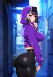 1girls ai_generated artstyle_imitation ass black_hair breasts dat_ass female floox hi_res high_resolution hips hololive hololive_english hololive_english_-advent- huge_ass huge_breasts light-skinned_female light_skin long_hair shiori_novella stable_diffusion thiccwithaq_(ai_style) thick_thighs thighs two_tone_hair virtual_youtuber white_hair wide_hips yellow_eyes