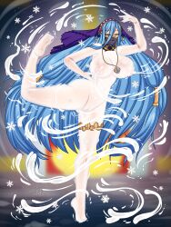 1girl 1girls areola areolae azura_(fire_emblem) azura_(performing_arts)_(fire_emblem) barefoot big_nipples blue_hair breasts clitoris commission covered_in_milk dancer dancer_outfit dancing erect_nipples female female_only fire_emblem fire_emblem_fates fire_emblem_heroes gold_eyes highres huge_breasts lactating lactation lactation_without_expressing large_breasts long_hair long_nipples looking_at_viewer loutaniart magic milk milk_stream milkbending mouth_veil mysterious_dancer nintendo nipples nude nude_female pendant perky_breasts perky_nipples pink_nipples prostitute puffy_nipples pussy pussy_juice seductive shaved_pussy snowflake snowflakes solo solo_female story_at_source thick_thighs veil very_long_hair wide_hips yellow_eyes