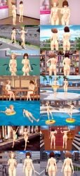 3d ass atlus bare_ass bare_breasts big_butt breasts brown_hair bush casual_nudity covering_breasts covering_crotch dancing embarrassed embarrassed_female embarrassed_naked_female embarrassed_nude_female enf haru_okumura koikatsu makoto_niijima naked naked_female nude nude_female persona persona_5 persona_5_royal pubes pussy retropunch sega shin_megami_tensei skinny_dipping swimming swimming_pool swimming_ring vagina