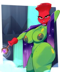 arm_up bedroom_eyes big_ass big_breasts big_thighs blush breasts cape collar electronic_arts flora_fauna flower freckles green_body green_eyes looking_at_viewer mature mature_female mckeyes milf naked plant plant_girl plantie plants_vs_zombies plants_vs_zombies:_garden_warfare plants_vs_zombies:_heroes popcap_games pvz red_lipstick rose rose_(pvz) seductive seductive_eyes seductive_look spiked_collar wand waterfall