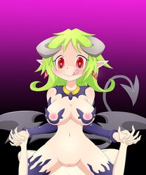 animated animated_gif artist_request bouncing_breasts breasts censored demon_girl green_hair hand_holding hetero horns interlocked_fingers large_breasts luka_(monster_girl_quest) mon-musu_quest! monster_girl monster_girl_quest nipples penis pointy_ears pov purple_background pussy red_eyes sex simple_background succubus succubus_(mon-musu_quest!) succubus_(monster_girl_quest) tail tongue tongue_out vaginal_penetration wings