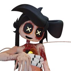 3d 3d_(artwork) 3d_model 3d_render android bionic_arm black_eyes black_hair blood breasts cyn_(murder_drones) cyntessa_(murder_drones) disassembly_drone drone female female_focus female_only gore hybrid murder_drones necrophilia nightmare_waifu png robot skin_tail stiches surgery tail tessa_elliot transparent_background worker_drone x_eyes